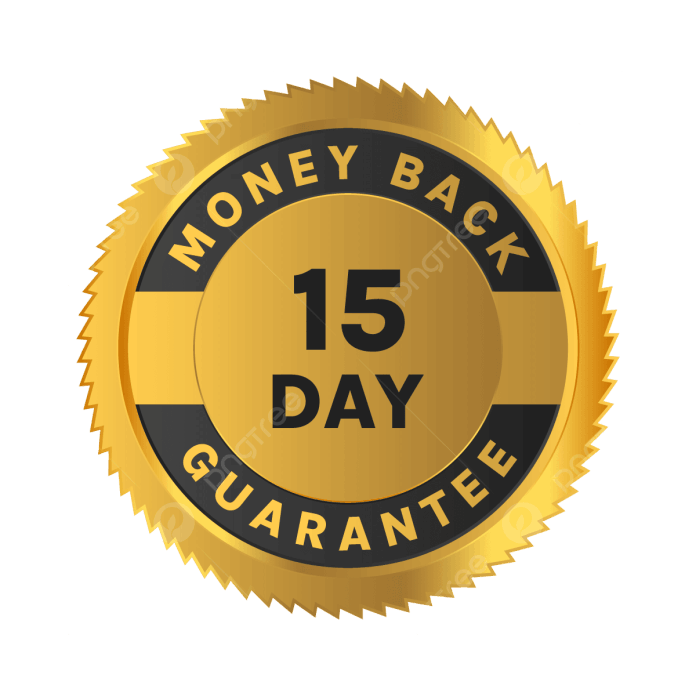 15 Day Money Back Guarantee